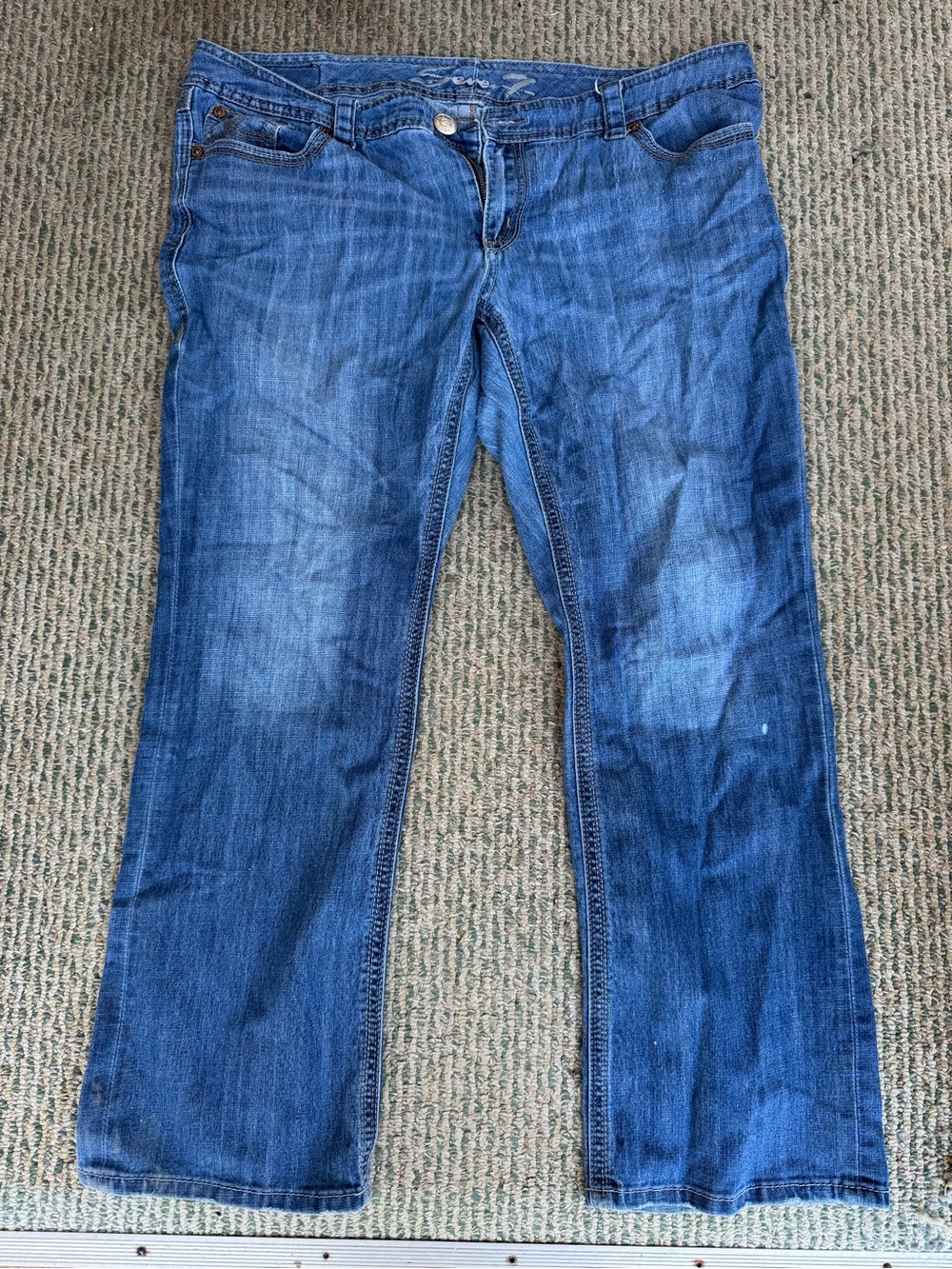 Seven7 Women's Blue Boot Cut Jeans